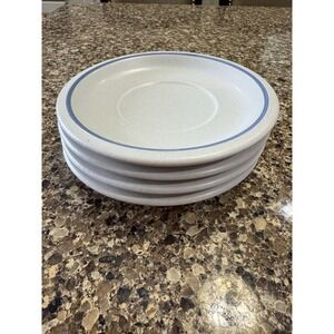 Set Of 4 Vintage Pfaltzgraff Yorktowne Blue Pattern 6.5" Saucer Plates Retired